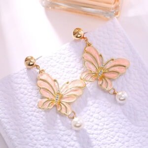 pink butterfly earrings 10