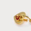 Red Heart Gold Earrings12