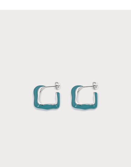 Square Enamel Stud Earrings6