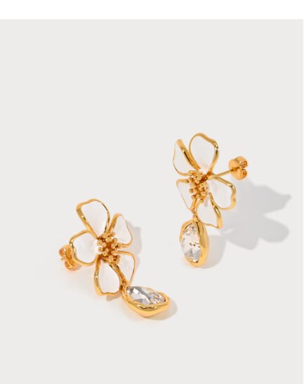 diamond flower earrings3