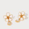 diamond flower earrings7
