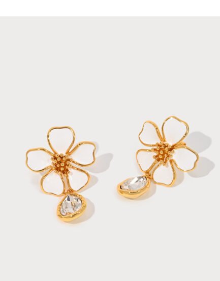 diamond flower earrings7