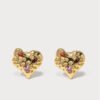 gold heart earrings