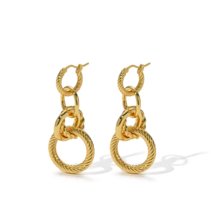 knot gold earrings
