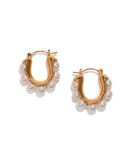 pearl earrings gold