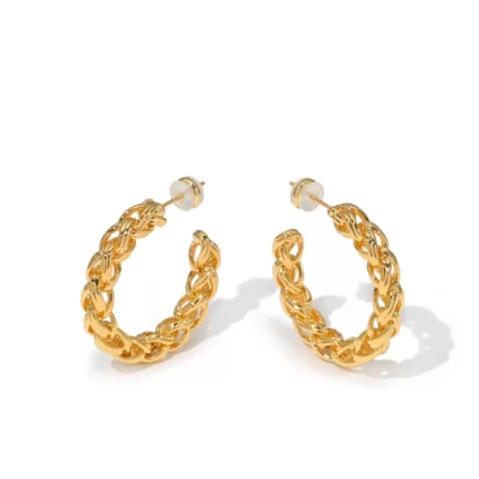 twisted hoop earrings