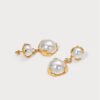 double pearl earrings1