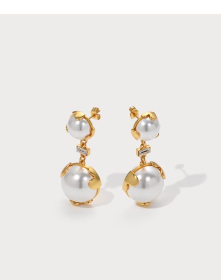 double pearl earrings3