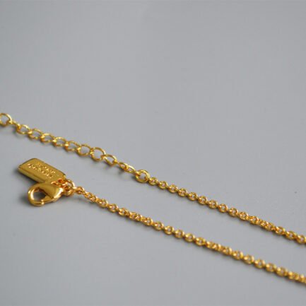 Flower Pendant Necklace Gold 5