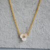 Flower Pendant Necklace Gold 7