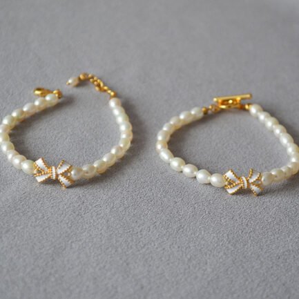 freshwater pearl bracelet with bowknot 0