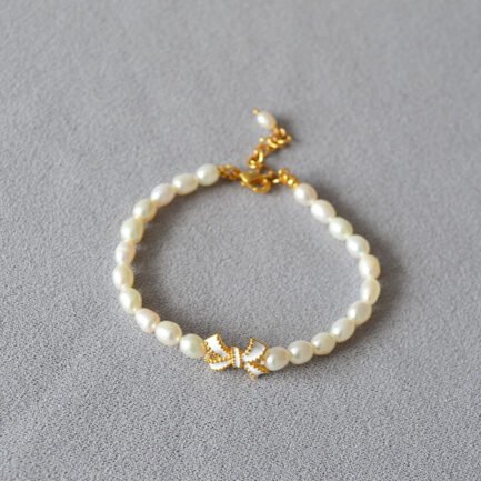 freshwater pearl bracelet with bowknot 2