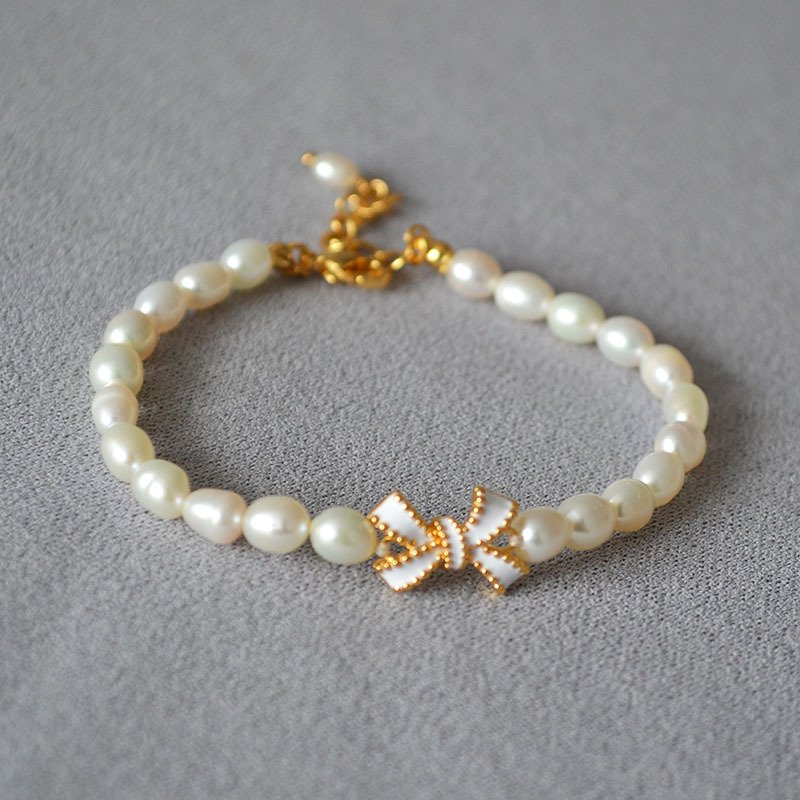 freshwater pearl bracelet with bowknot 4