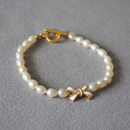 freshwater pearl bracelet with bowknot 5