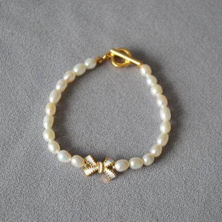 freshwater pearl bracelet with bowknot 6