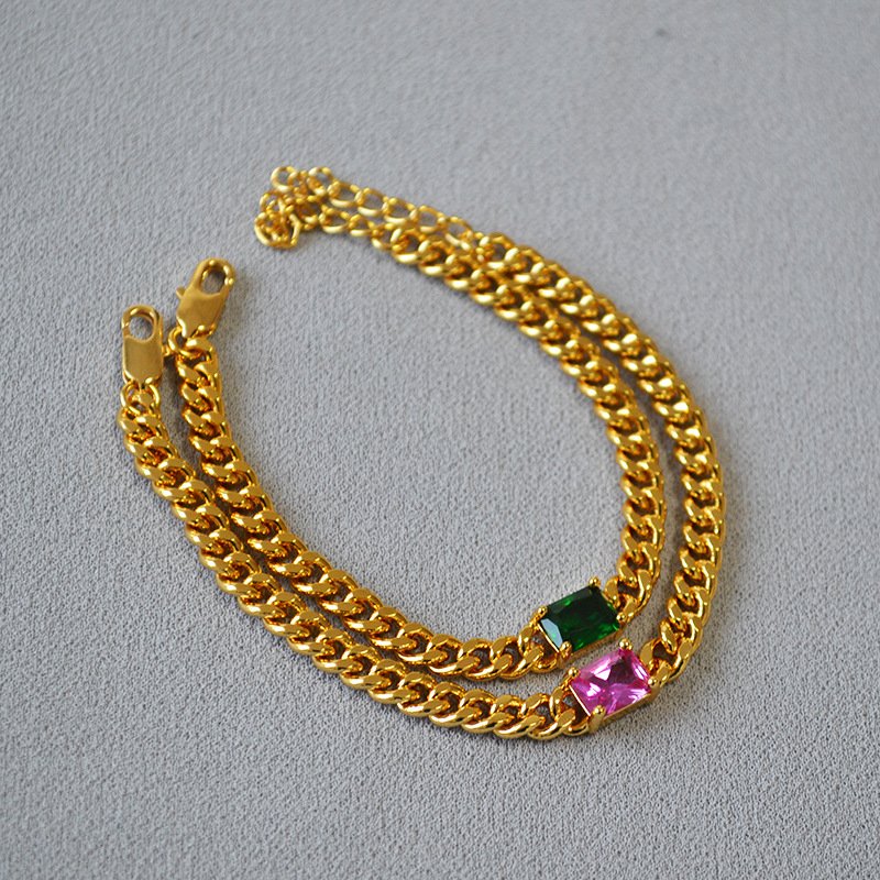 gold cuban link bracelet 1