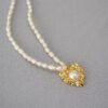 gold heart locket necklace 1