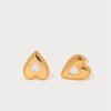 gold heart shaped earrings1