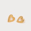 gold heart shaped earrings5
