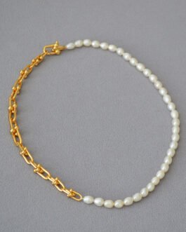 gold pearl choker necklace 2