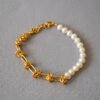 knotted gold pearl bracelets 0