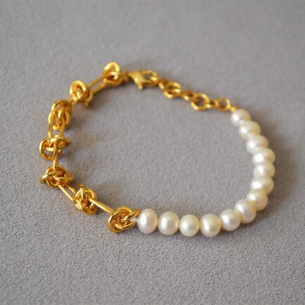 knotted gold pearl bracelets 2