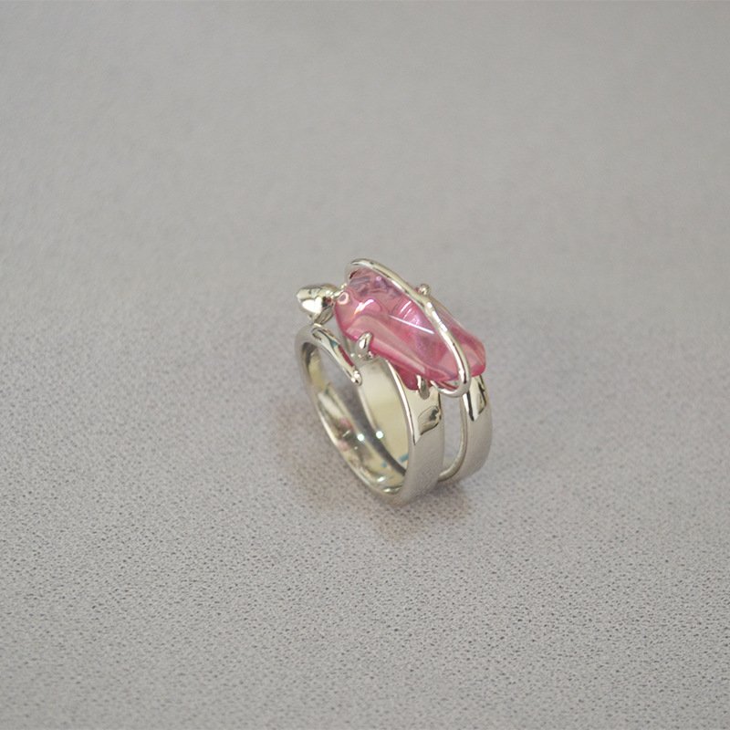 pink crystal ring 8