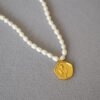 small pearl necklace designs in gold 12