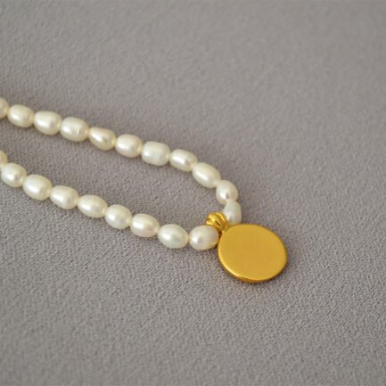 small pearl necklace designs in gold 9