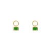 square Green diamond earrings