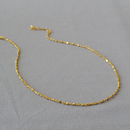 thin gold chain necklace 2