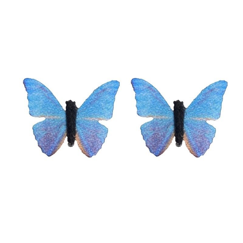 blue butterfly earrings studs 2