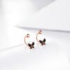 butterfly earrings rose gold 4