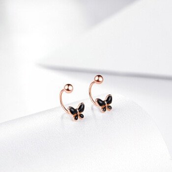 butterfly earrings rose gold 4