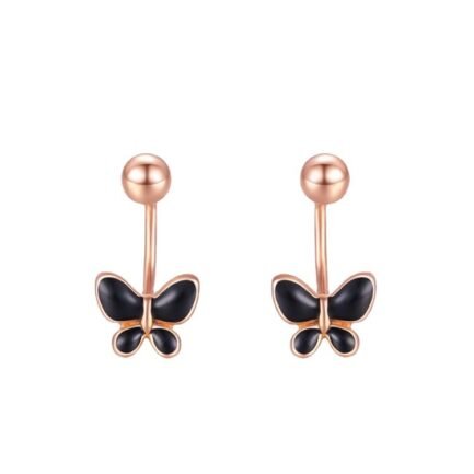 butterfly earrings rose gold 8