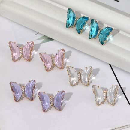 crystal butterfly earrings 1