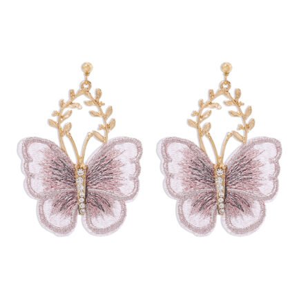 gold butterfly earrings dangle 0