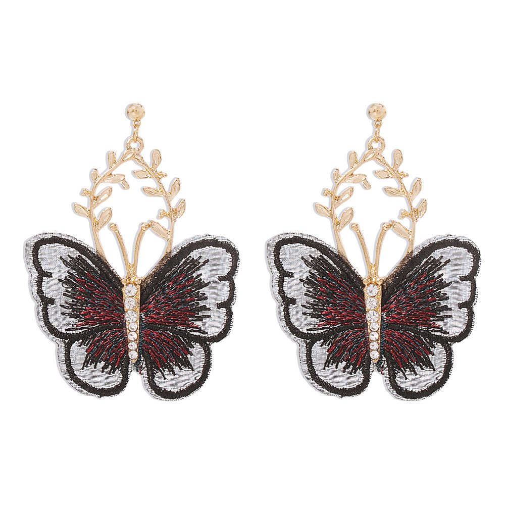 gold butterfly earrings dangle 3
