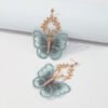 gold butterfly earrings dangle 5