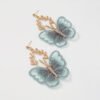 gold butterfly earrings dangle 6