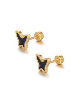 gold butterfly earrings 3