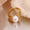 large pearl ring 13