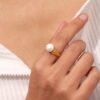 large pearl ring 14