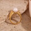 large pearl ring 7