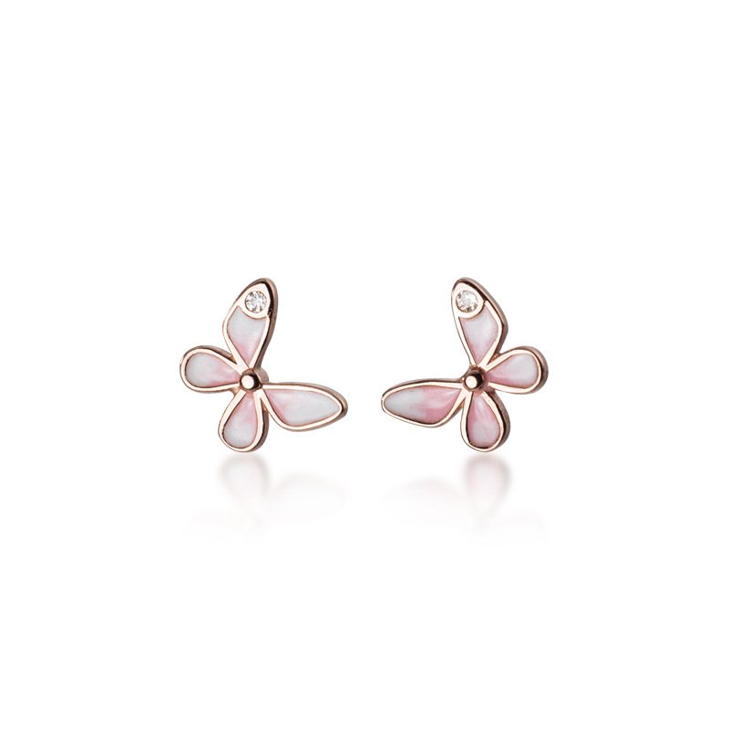 rose gold butterfly earrings 6