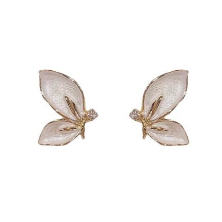 white butterfly earrings 2