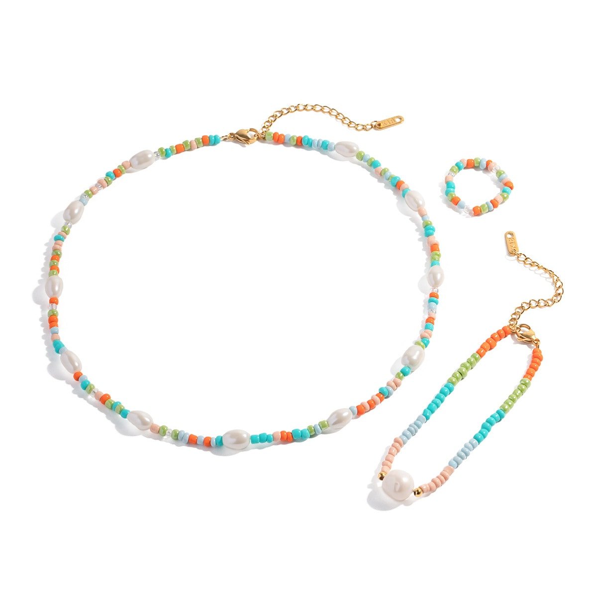 Rainbow Bead Necklace 4