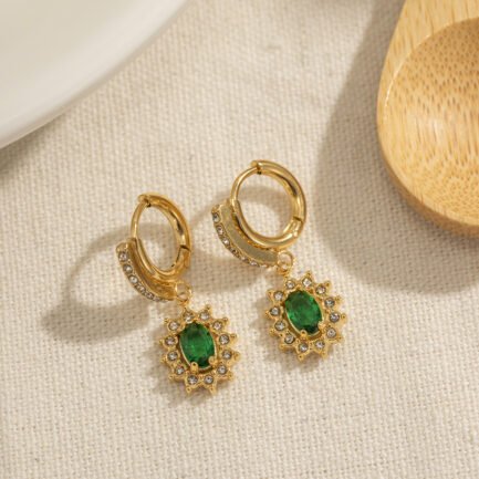 green stone earrings 5