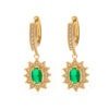 green stone earrings